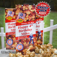 Cracker Jack Boxes for Baseball Birthday Party Favors