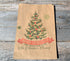 Christmas Tree Vintage Personalized Bags | Holiday Party Favors | Smores Kits | Christmas Candy Bags | Vintage Tree | Brown Bag | Treat Bag