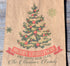 Christmas Tree Vintage Personalized Bags | Holiday Party Favors | Smores Kits | Christmas Candy Bags | Vintage Tree | Brown Bag | Treat Bag