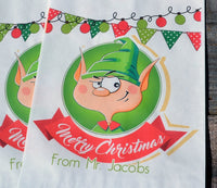 Elf Personalized Goodie Bags | Holiday Party Favors | Smores Kits | Christmas Candy Bag | Christmas Treat Bag | Christmas Cookie Bags