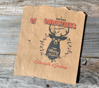 Christmas Deer Head Personalized Goodie Bags | Christmas Cookie Bags | Holiday Favor Bags | Christmas Candy Bags | Christmas Favor Bags