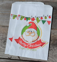 Santa Bag Personalized Goodie Bags | Christmas Candy Bag | Christmas Treat Bag | Santa Claus Popcorn Bags | Candy Bar Bags|Personalized Bags