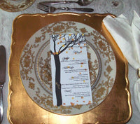 Fall Tree and Leaves Personalized Wedding Menus, Fall Wedding, Autumn Wedding, Fall Menus, Halloween Wedding, Fall Leaves Wedding, October
