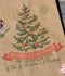 Christmas Tree Vintage Personalized Bags | Holiday Party Favors | Smores Kits | Christmas Candy Bags | Vintage Tree | Brown Bag | Treat Bag