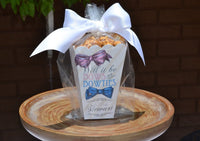 Gender Reveal Party Popcorn Boxes - Bow or Bow ties Gender Reveal Theme | Baby Shower Favor | Gender Neutral Shower Favors