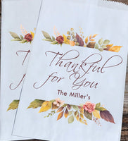 Thankful for You Thanksgiving Favor Bags