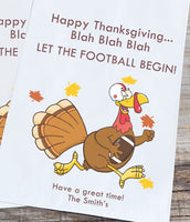 Let the Football Begin Thanksgiving Favor Bags