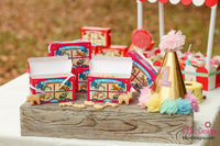 Mommies and Babies Vintage Animal Cracker Favor Boxes, Pink