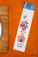 Step Right Up Circus Carnival Birthday Silverware Utensil Flatware Bags
