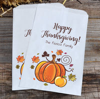 Thanksgiving Pumpkin Favor Bags