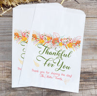 Thankful for You Family Thanksgiving Favor Bags