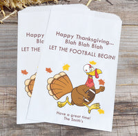 Let the Football Begin Thanksgiving Favor Bags