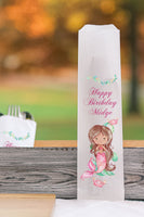 Mermaid Birthday Silverware Bags Utensil Flatware Bags Brown Hair Under the Sea