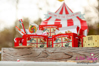 Mommies and Babies Vintage Animal Cracker Favor Boxes, Red