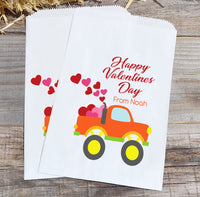 Monster Truck Valentines Treat Bag for School or Daycare, PreK Giveaway
