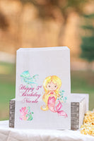 Mermaid Birthday Theme Favor Bags Blonde Under the Sea