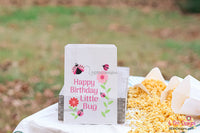 Happy Birthday Little Bug Pink Ladybug Kids Party Favor Bags, Birthday Favor Goodie Bags