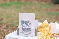 I Do BBQ Personalized Wedding Favor Bags - Country Wedding Candy Bar - Gingham Bow Mason Jar Favor Bags for Weddings