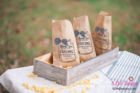 I Do BBQ Personalized Wedding Favor Bags - Country Wedding Candy Bar - Blue Gingham Bow Mason Jar Favor Bags for Weddings