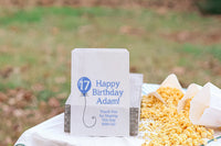 Personalized Birthday Popcorn Bags | Custom Popcorn Favor Bags | Birthday Party Treat Bags | Movie Night Party Favors