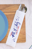Fourth of July Personalized Silverware Bags Utensil Flatware Bags, July 4th, July Fourth