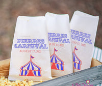 Circus Tent Carnival Party Favor Bags | Candy Bags | Circus Party | Carnival Party | Candy Buffet | Candy Bags | Goodie Bags | Popcorn Bags