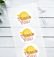 Thank You Planet Stickers, Outer Space Thank You Stickers, Planet Goody Bag Seals, Kids Outer space Birthday Party Theme