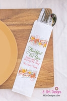 Thanksgiving Thankful for You Silverware Utensil Flatware Bags Fall Leaves Thank You Silverware Bags