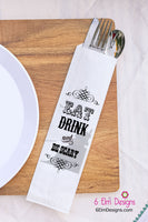 Halloween Eat Drink and Be Scary Silverware Utensil Flatware Bags Halloween Silverware Bags