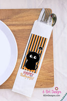 Happy Halloween Kitty Cat Silverware Utensil Flatware Bags Happy Halloween Silverware Bags