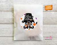 Happy Halloween Personalized Witches Feet Printable Gift Tag or Sticker Label, Halloween Party Favor Stickers Avery 22830 Template