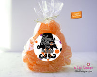 Happy Halloween Personalized Witches Feet Printable Gift Tag or Sticker Label, Halloween Party Favor Stickers Avery 22830 Template