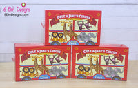 Twin Animal Cracker Boxes, Animal Cookie Boxes, Twin Circus Birthday Favors