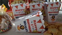 Circus Popcorn Boxes for Personalized Kids Birthday Circus Theme Favors Circus Theme Party Birthday Monkeys Lions Tigers Giraffe Favor