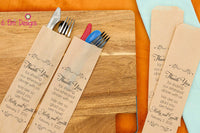 Thank You for Sharing Our Rehearsal Dinner Silverware Utensil Flatware Bags