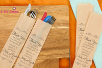 Thank You for Sharing Our Rehearsal Dinner Silverware Bags