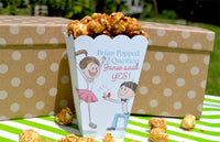 Popped the Question Popcorn Boxes | Kneeling Fiance Engagement Favor | Popcorn Box Favors | Popcorn Bar Personalized Favor Engagement Party