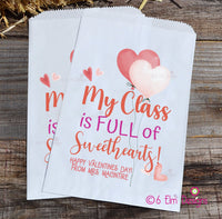 My Class if Full of Sweethearts from Teacher Personalized Valentines Day Goodie Bags for School or Daycare, PreK Giveaway