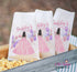 Quinceanera Party Candy Buffet Bags, Pink Custom 15th quinceanera favor bags, quinceanera popcorn bags