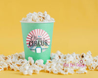 Pastel Circus Tent 2" Gloss Sticker, Label for Circus Birthday or Baby Shower, Personalized Sticker