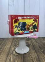 Filled Animal Cracker Boxes, Children's Carnival Birthday Party Favor, Barnum Animal Cookies, Circus Theme Party, Circus Birthday