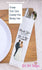 Thank You for Sharing Our First Meal Together Wedding Silverware Bags Paper Disposable Custom Bride and Groom