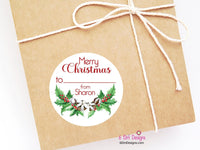 Merry Christmas Cotton christmas gift tag texas christmas tag