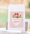 Strawberry Personalized Candy Party Favor Bags - Perfect for Birthdays - Pink Gingham and Light Green Watercolor Design