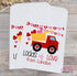 Construction Dump Truck Personalized Goodie Bags Valentines Day for School or Daycare, PreK Giveaway