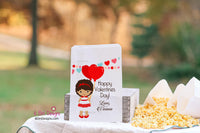 Little Girl Valentines Day Personalized Goodie Bags for School or Daycare, PreK Giveaway