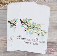 Wedding Candy Bags Tree with Mason Jars Favor Bags | Birds Wedding Favor Bags | Country Wedding Bags | Wedding Candy Bar | Candy Buffet Bags