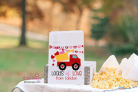 Construction Dump Truck Personalized Goodie Bags Valentines Day for School or Daycare, PreK Giveaway