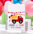 Construction Dump Truck Personalized Goodie Bags Valentines Day for School or Daycare, PreK Giveaway