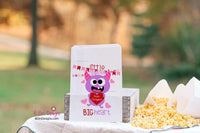 Little Monster Valentines Day Personalized Goodie Paper Bags for School or Daycare, PreK Giveaway